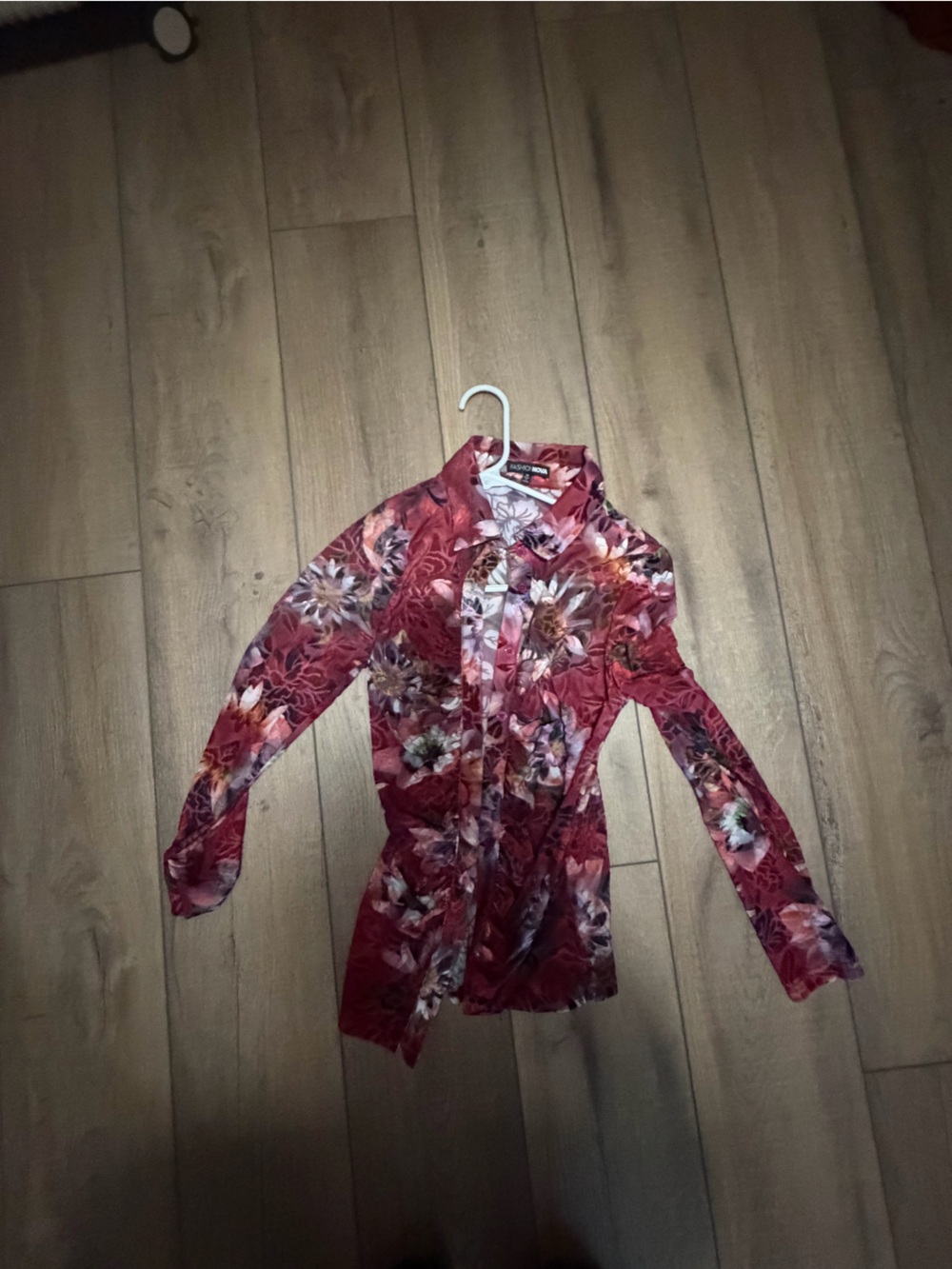 Floral Red Women's Blouse
